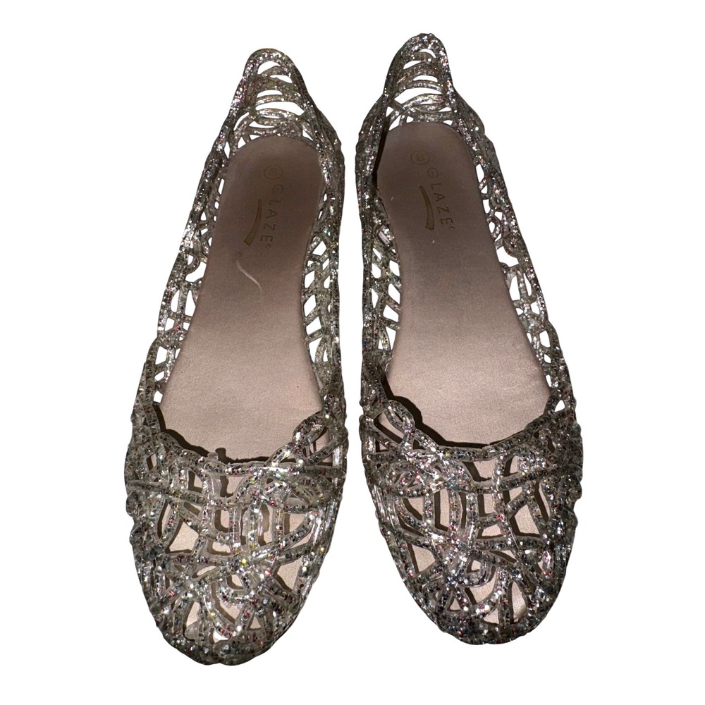 Sparkly Jelly Flats – Women's Size 8